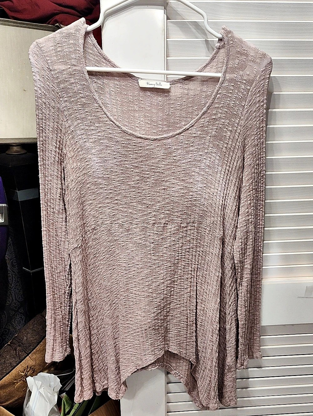 Honey Belle Pink Long Sleeve Tunic Like New